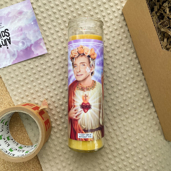 Saint Barry Manilow Prayer Candle