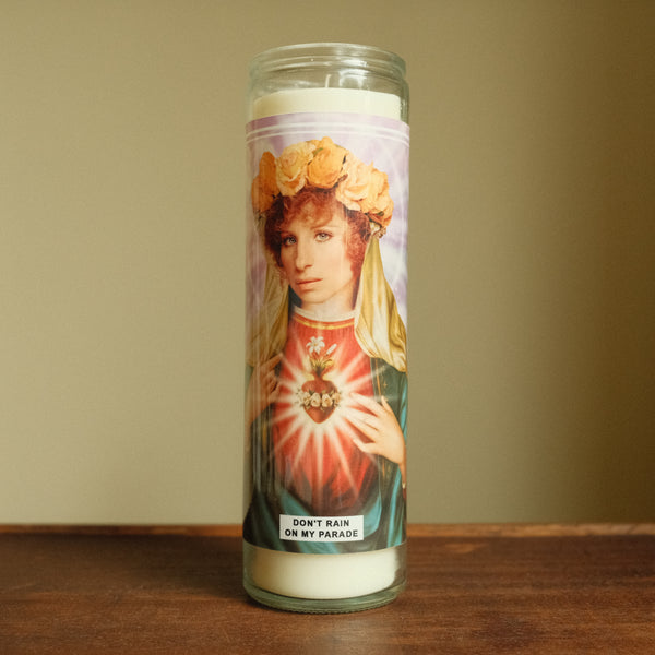 Saint Barbra Streisand Prayer Candle