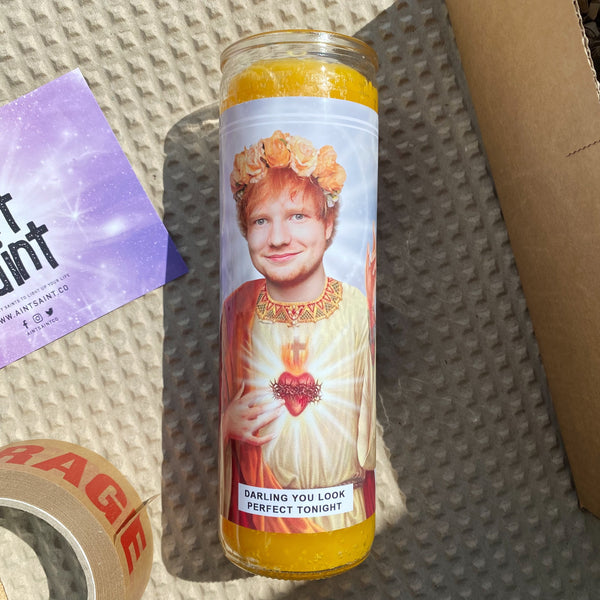 Saint Ed Sheeran Prayer Candle