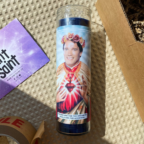 Saint Arnold Schwarzenegger Prayer Candle