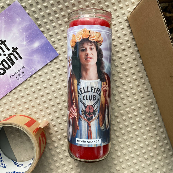 Saint Eddie Munson | Joseph Quinn Prayer Candle