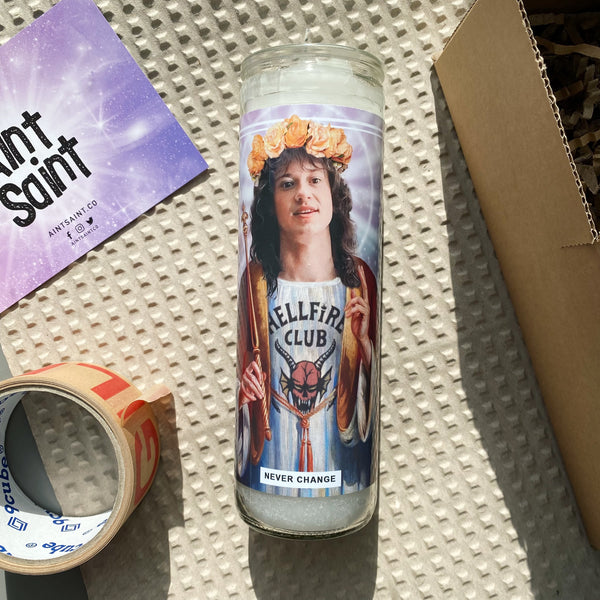 Saint Eddie Munson | Joseph Quinn Prayer Candle