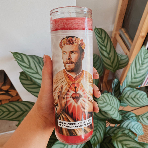 Saint Chris Hemsworth Prayer Candle