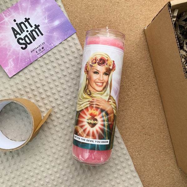 Saint Kylie Minogue Prayer Candle