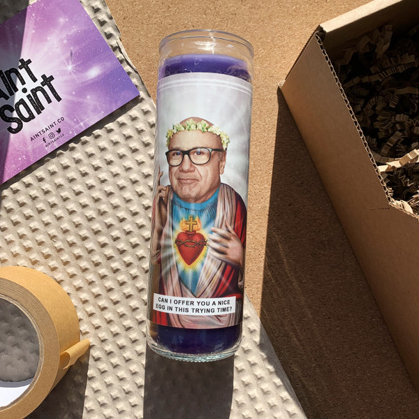 Saint Danny DeVito | Frank Reynolds | It's Always Sunny Prayer Candle