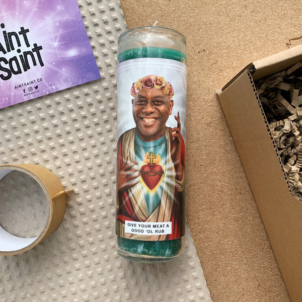 Saint Ainsley Harriott Prayer Candle