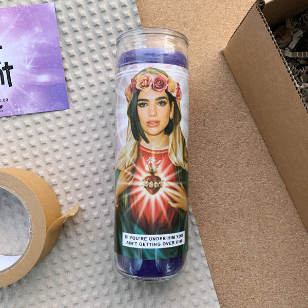 Saint Dua Lipa Prayer Candle