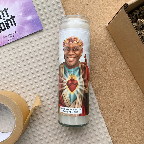 Saint Ainsley Harriott Prayer Candle