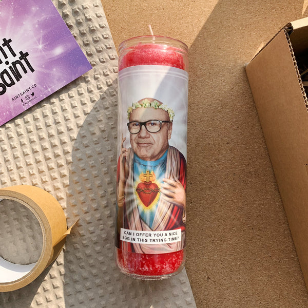 Saint Danny DeVito | Frank Reynolds | It's Always Sunny Prayer Candle