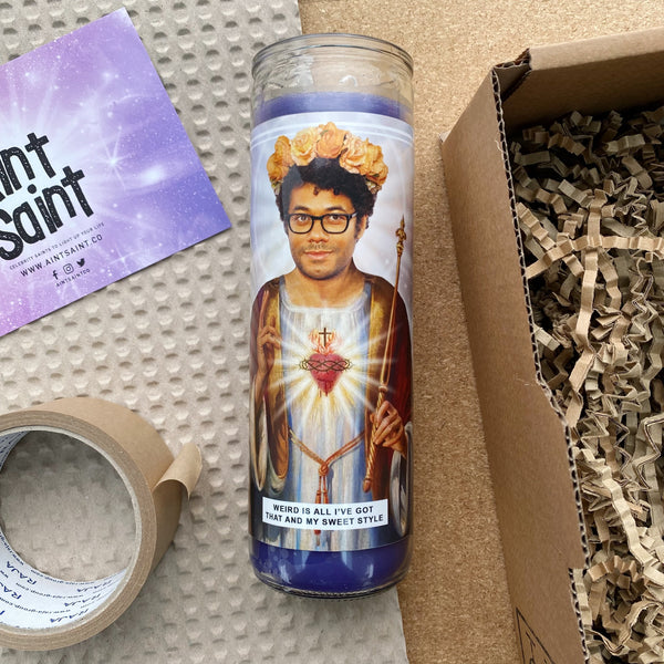 Saint Richard Ayoade | Maurice Moss | The IT Crowd Prayer Candle