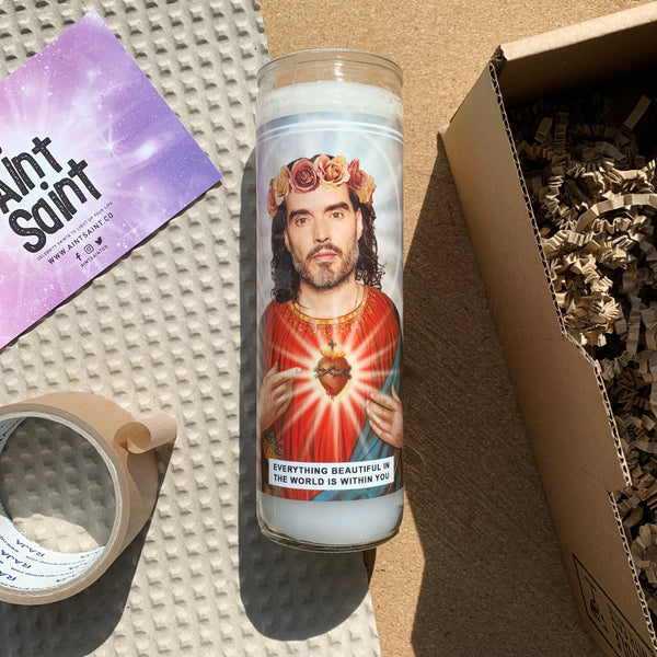 Saint Russell Brand Prayer Candle