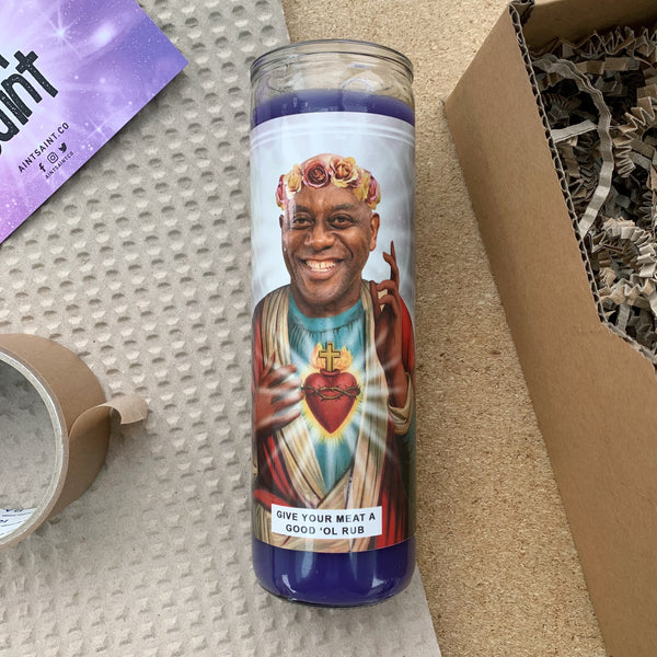 Saint Ainsley Harriott Prayer Candle