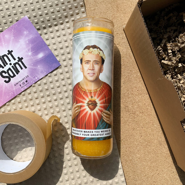 Saint Nicolas Cage Prayer Candle