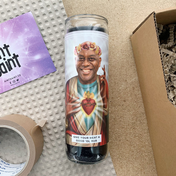 Saint Ainsley Harriott Prayer Candle