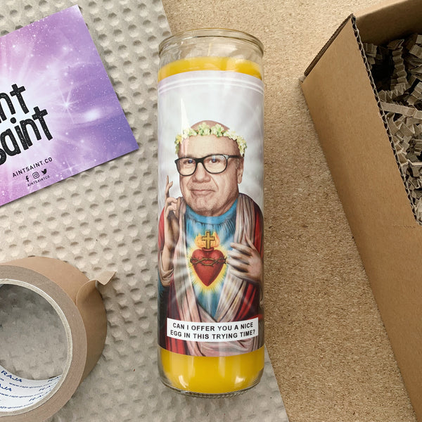 Saint Danny DeVito | Frank Reynolds | It's Always Sunny Prayer Candle