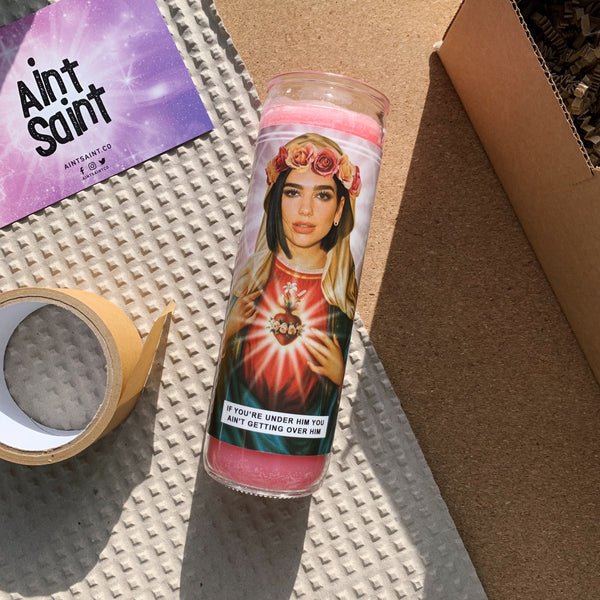 Saint Dua Lipa Prayer Candle