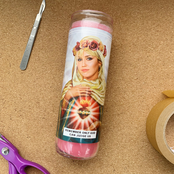 Saint Miley Cyrus Prayer Candle