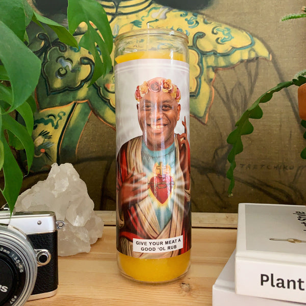Saint Ainsley Harriott Prayer Candle