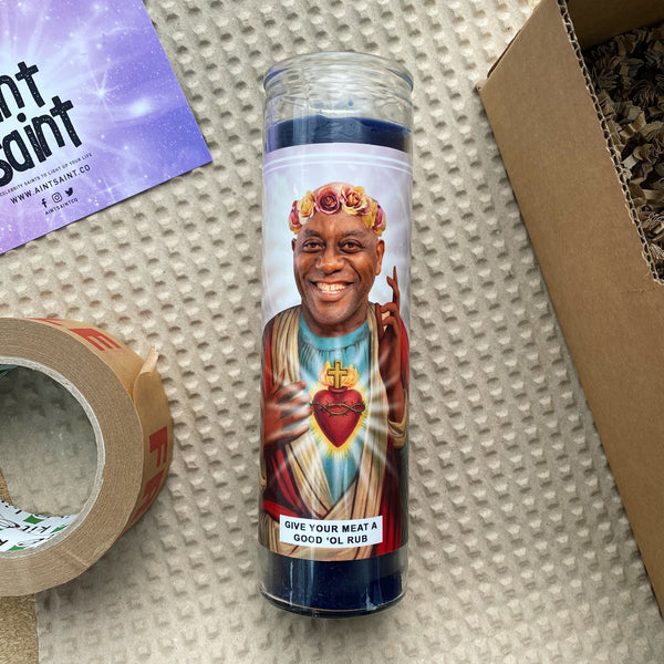 Saint Ainsley Harriott Prayer Candle