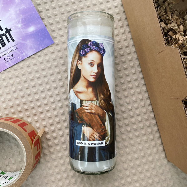 Saint Ariana Grande Prayer Candle