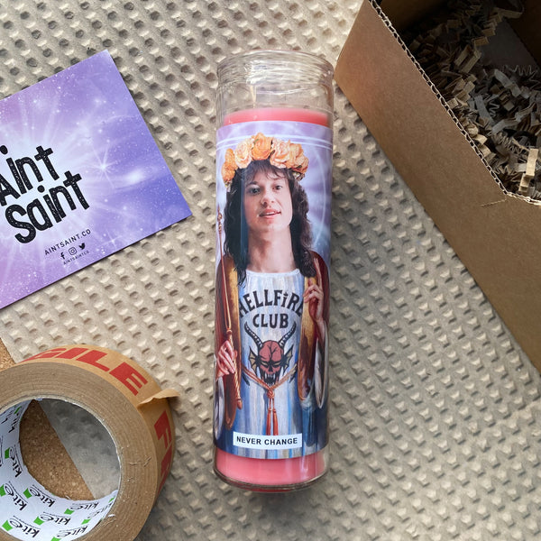 Saint Eddie Munson | Joseph Quinn Prayer Candle