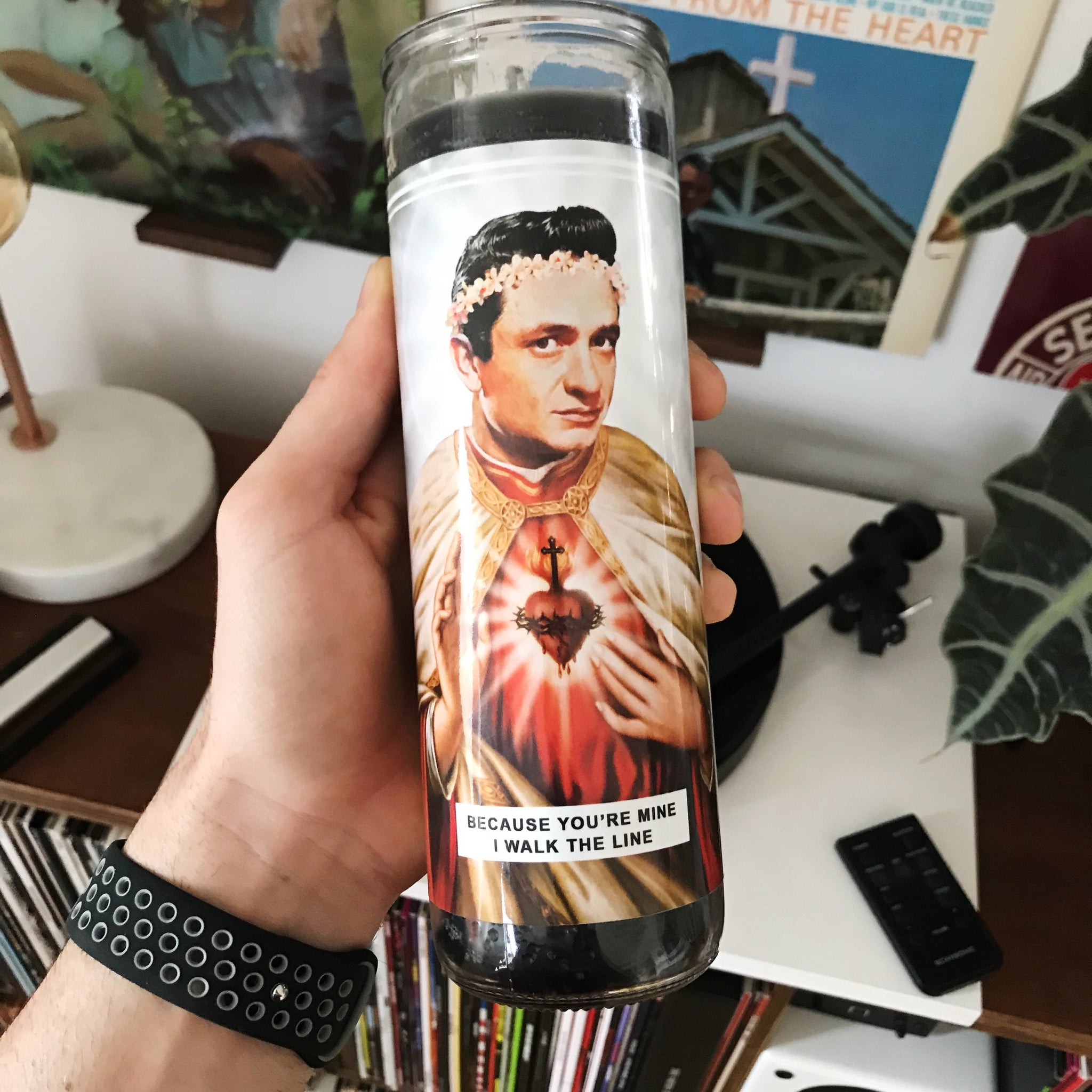 Saint Johnny Cash Prayer Candle