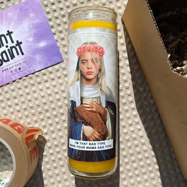 Saint Billie Eilish Prayer Candle