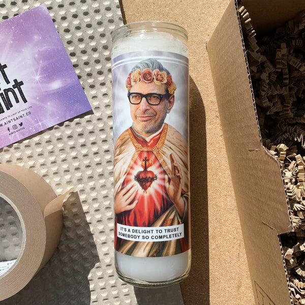 Saint Jeff Goldblum Prayer Candle