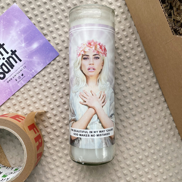 Saint Gaga | Lady Gaga Prayer Candle