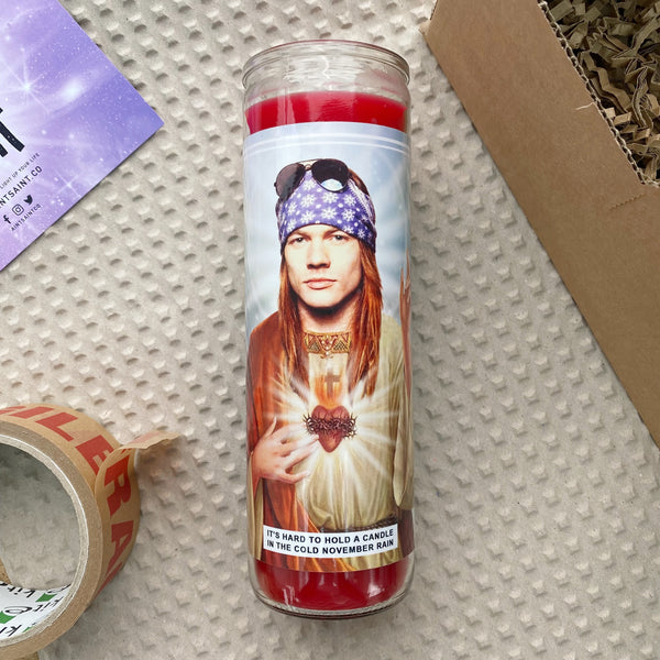 Saint Axl Rose Prayer Candle