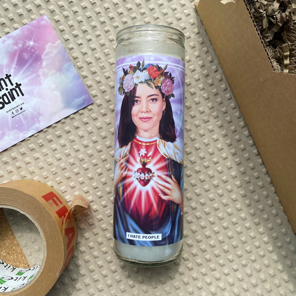 Saint Aubrey Plaza | White Lotus | Parks and Recreation Prayer Candle