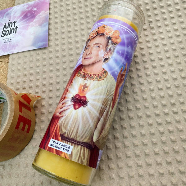 Saint Barry Manilow Prayer Candle