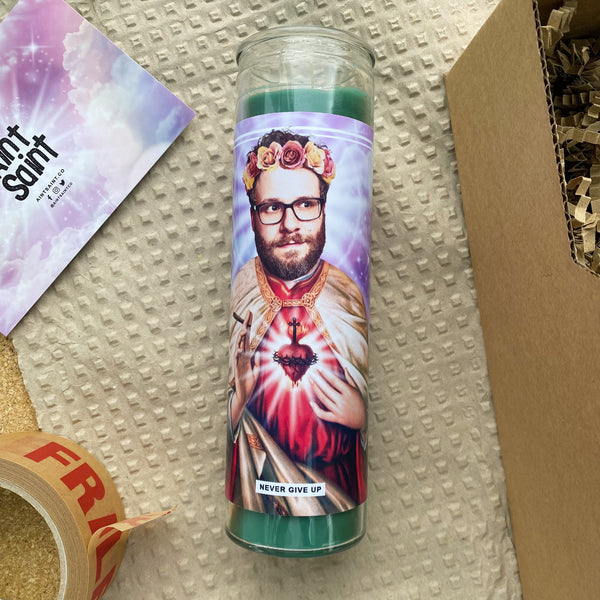 Saint Seth Rogen Prayer Candle