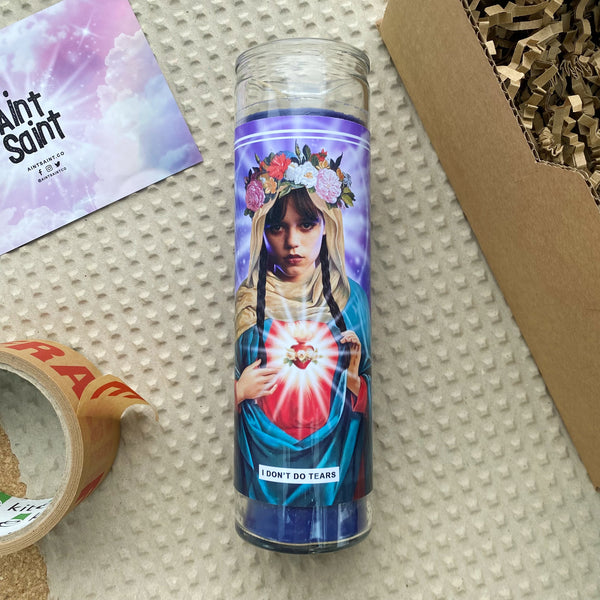 Saint Jenna Ortega | Wednesday Prayer Candle