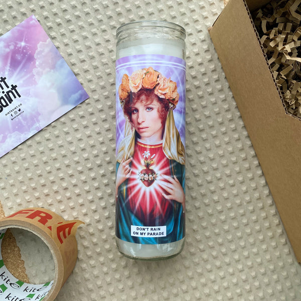 Saint Barbra Streisand Prayer Candle