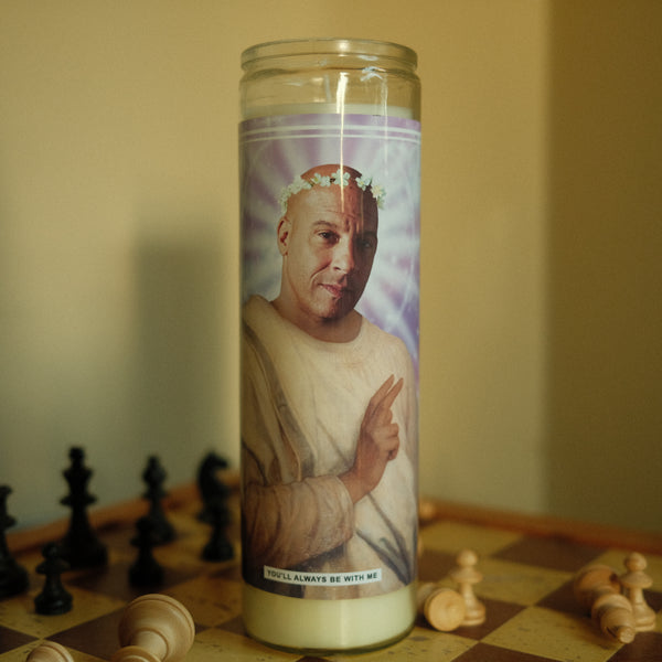 Saint Vin Diesel Prayer Candle