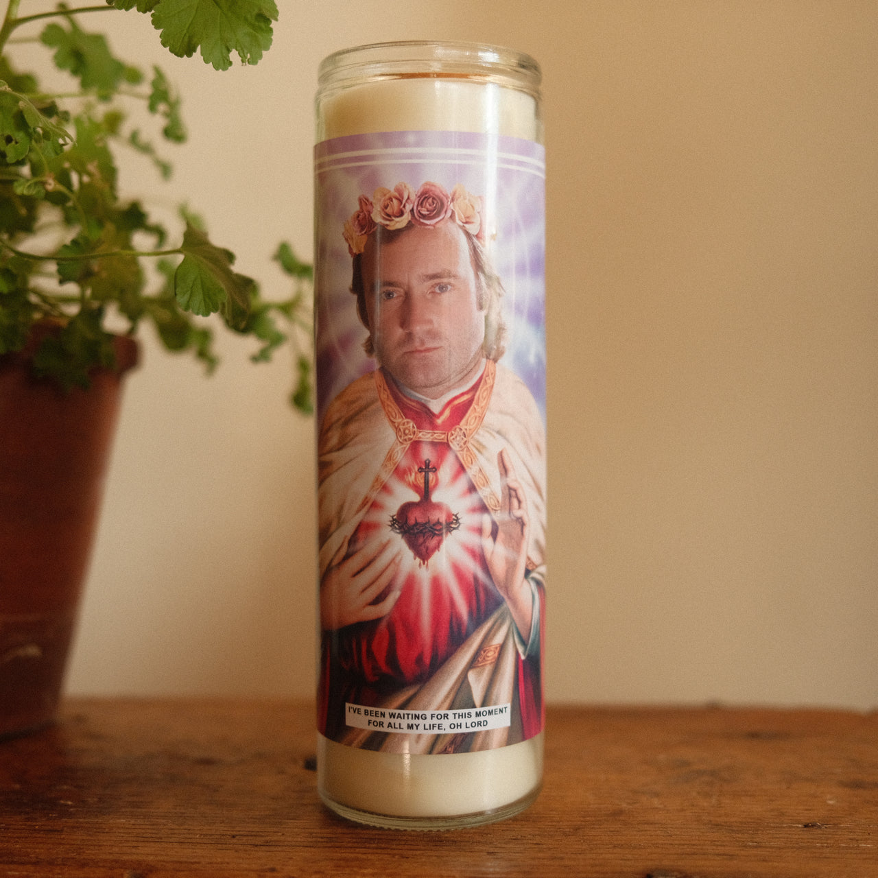 Saint Phil Collins Prayer Candle