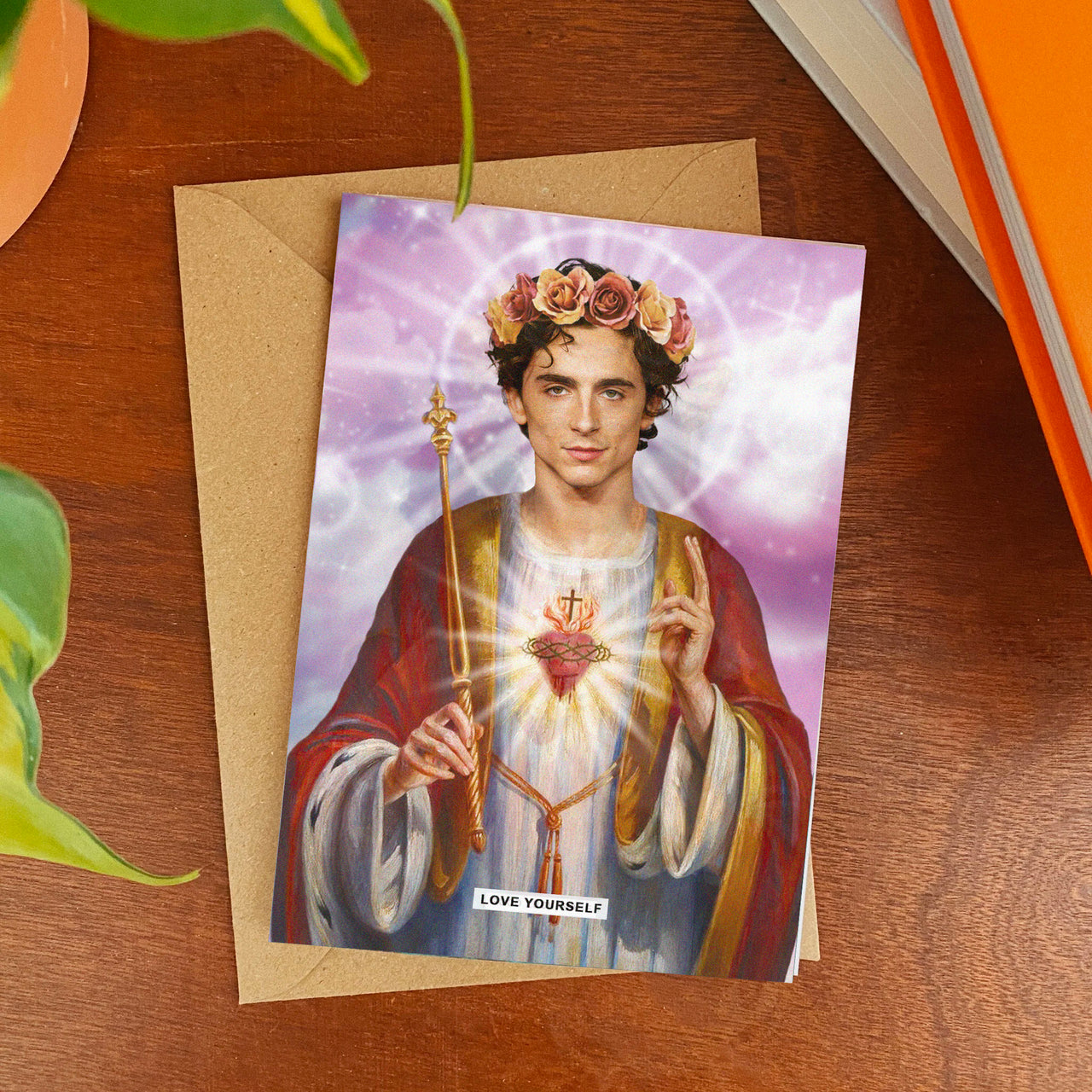 Saint Timothée Chalamet Greetings Card