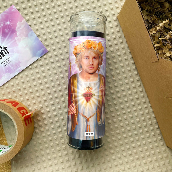 Saint Owen Wilson WOW Prayer Candle