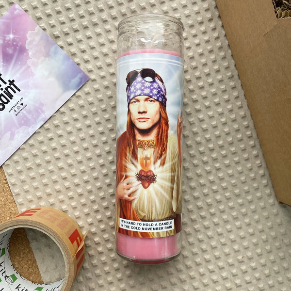 Saint Axl Rose Prayer Candle