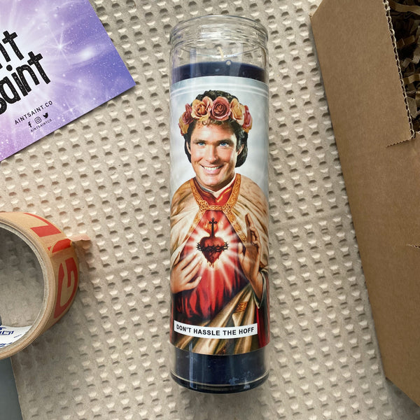 Saint David Hasselhoff Prayer Candle