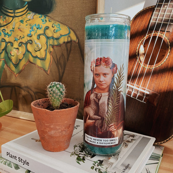Saint Greta Thunberg Prayer Candle