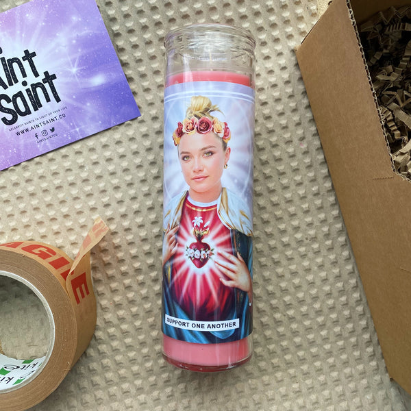 Saint Florence Pugh Prayer Candle