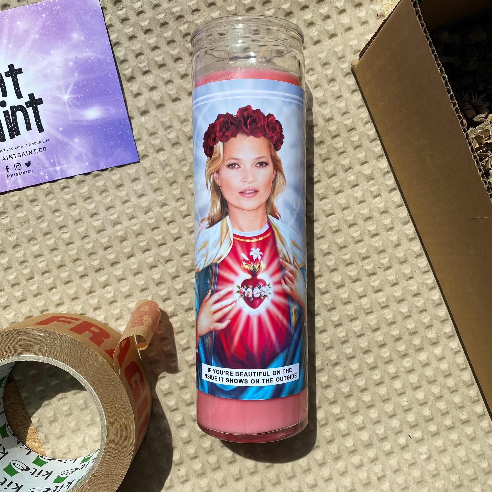 Saint Kate Moss Prayer Candle