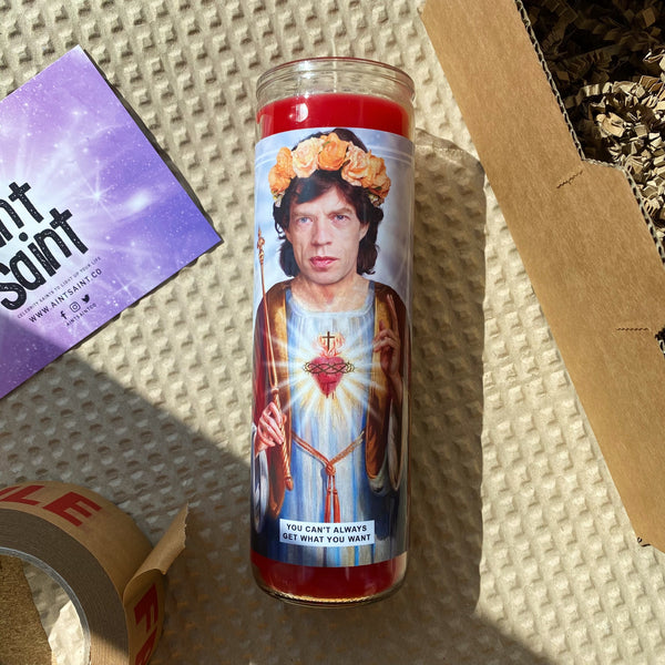 Saint Mick Jagger Prayer Candle