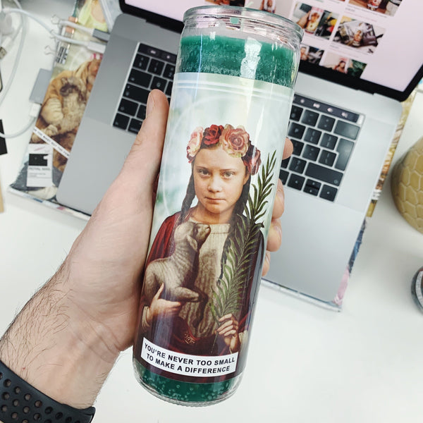 Saint Greta Thunberg Prayer Candle