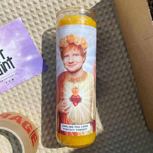 Saint Ed Sheeran Prayer Candle