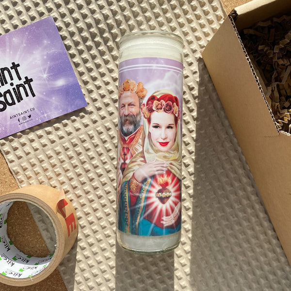 Saints Dick & Angel Strawbridge | Escape To The Chateau Prayer Candle