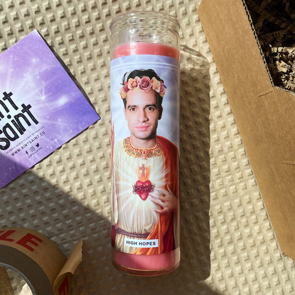 Saint Brendon Urie | Panic At The Disco Prayer Candle