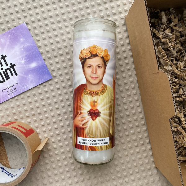 Saint Michael Cera | Scott Pilgrim | Juno Prayer Candle